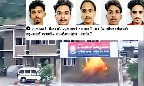 மலப்புரம் போலீஸ் நிலையம் மீது வெடிகுண்டு வீசும் வீடியோ உருவாக்கி சமூக வலைதளங்களில் வெளியிட்ட 5 பேர் கைது