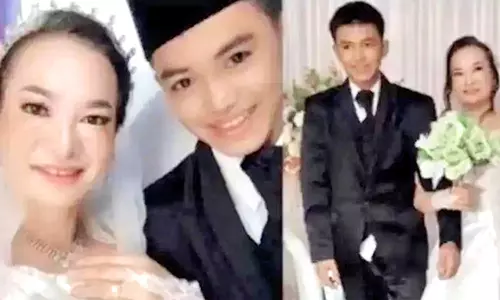 வயது மீறிய காதல்: 16 வயது சிறுவனை மணந்த 41 வயது பெண்