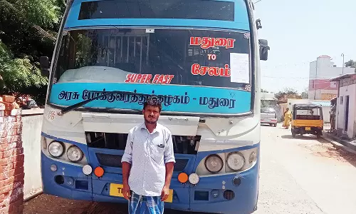 விபத்தில் பாதிக்கப்பட்டவருக்கு நஷ்டஈடு வழங்காததால் அரசு பஸ் ஜப்தி