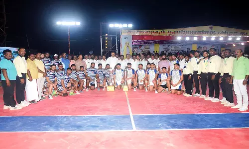 திசையன்விளையில் நடைபெற்ற அகில இந்திய கபடி போட்டியில்  தமிழ் தலைவாஸ் அணி சாம்பியன் - சபாநாயகர் அப்பாவு பரிசு வழங்கினார்