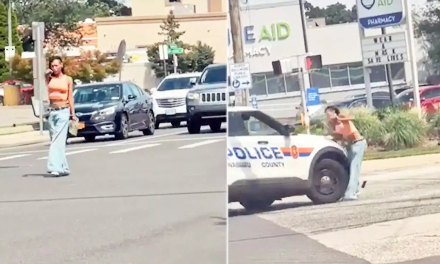 அமெரிக்காவில் கார்களை நோக்கி துப்பாக்கியால் சுட்ட இளம்பெண் அமெரிக்காவில் கார்களை நோக்கி துப்பாக்கியால் சுட்ட இளம்பெண்