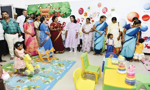 தேனி மாவட்ட கலெக்டர் அலுவலகத்தில் குழந்தைகள் கவனிப்பு மையம்