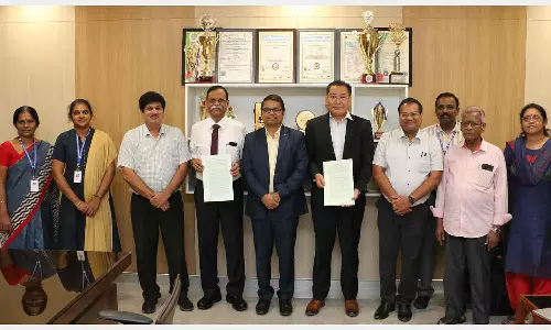 மணக்குள விநாயகர் மருத்துவகல்லுாரி கேப்லான் நிறுவனத்துடன் ஒப்பந்தம்