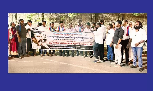 சிவகாசியில் விடுதலை சிறுத்தைகள்  கட்சி சார்பில் கண்டன ஆர்ப்பாட்டம்