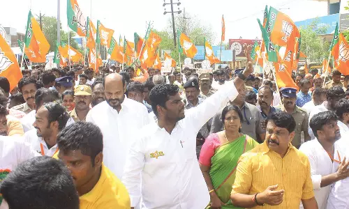 அண்ணாமலை நடைபயணத்திற்கு பொதுமக்கள் உற்சாக வரவேற்பு