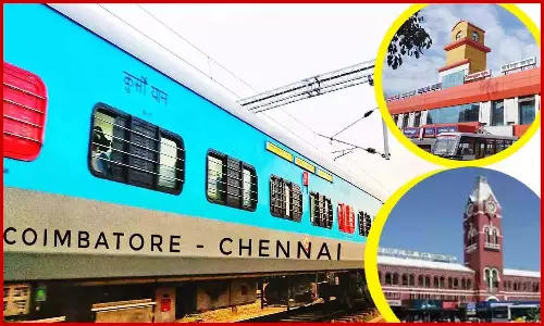 கோவை-சென்னை இண்டர்சிட்டி ரெயில் இயக்கத்தில் மாற்றம்