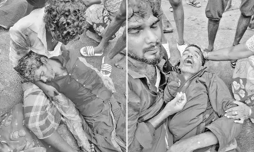 தஞ்சை அருகே கோர விபத்து: லாரி மோதி தொழிலாளிகள் 2 பேர் பலி