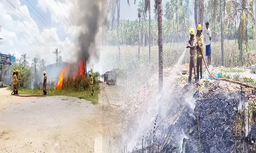 பட்டாசு கடையை சுற்றி ஏற்பட்ட திடீர் தீயால் பரபரப்பு