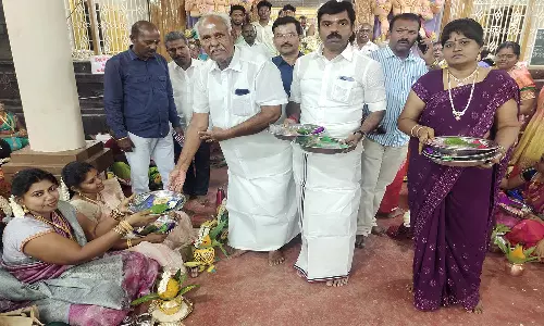 திசையன்விளை  சுடலை ஆண்டவர் கோவில் கொடைவிழாவில் 1008 சுமங்கலி பூஜை