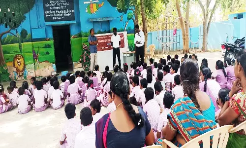 சாத்தான்குளம்  அருகே பள்ளியில் சுகாதார விழிப்புணர்வு நிகழ்ச்சி
