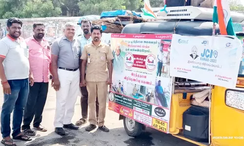 ஆட்டோவில் ரத்ததான விழிப்புணர்வு பயணம்