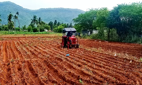 நிலக்கோட்டை பகுதியில் மழையால் உழவு பணிகளில் விவசாயிகள் மும்முரம்