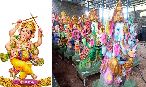 விநாயகர் சிலைகள் தயாரிப்பு பணிகள் தீவிரம்