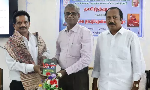 காந்தி கிராம கிராமிய நிகர்நிலைப்பல்கலைக்கழகத்தில் நடைபெற்ற நாட்டுப்புறவியல் நாள் விழாவில் பேராசிரியர் பேச்சு