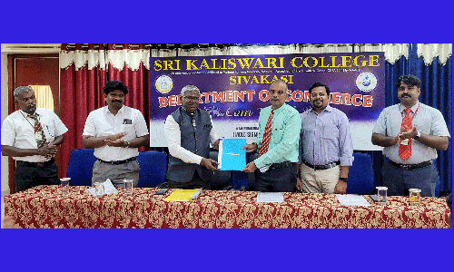 பட்டயக் கணக்காளர்கள் சங்கத்துடன் காளீஸ்வரி கல்லூரி ஒப்பந்தம்