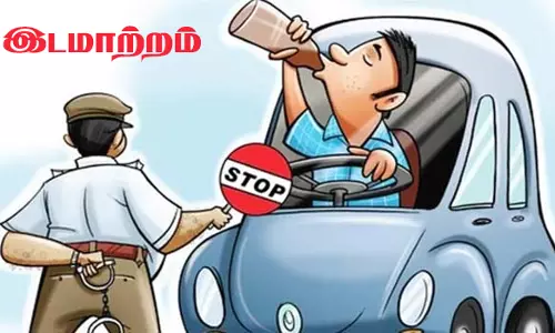 குடிபோதை, வாகன ஓட்டிகளிடம் வசூல்சிறப்பு சப்-இன்ஸ்பெக்டர் ஆயுதப்படைக்கு மாற்றம்