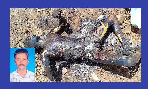 சொந்தமாக வாங்கிய இடத்தில் வாலிபர் தீக்குளித்து சாவு