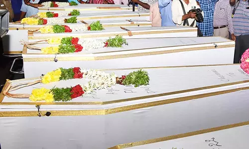 பலியான 9 பேரின் அடையாளம் காணப்பட்டது- சென்னையில் இருந்து 2 விமானங்களில் சொந்த ஊருக்கு உடல்கள் அனுப்பி வைப்பு