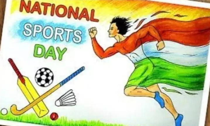 National sports day drawing / National sports day poster drawing / How to draw  national sports day - YouTube