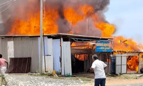 ஒட்டன்சத்திரம் அருகே வீடு, பட்டறையில் தீ பிடித்து பொருட்கள் எரிந்து நாசம்