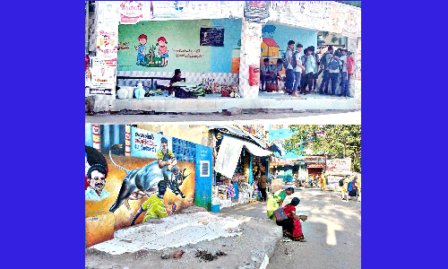 அவனியாபுரத்தில் நிழற்குடை ஆக்கிரமிப்பு