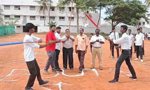 பல்லடத்தில் மாநில அளவிலான சிலம்ப போட்டி