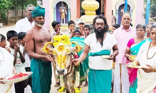 பிரம்மரிஷி மலையில் கோபூஜை தொடக்கம்
