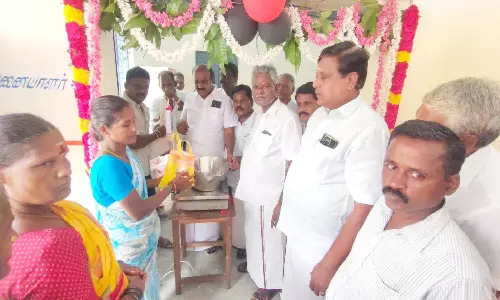 தர்மாபுரம் கிராமத்தில் ரூ.30.7 லட்சத்தில் ரேசன் கடை