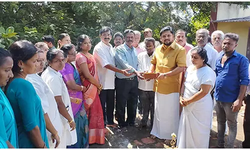 ரூ.17.17 லட்சம் செலவில் யோகா மையம் கட்டிடம் கட்ட பூஜை