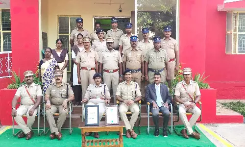 பாணாவரம் போலீஸ் நிலையத்திற்கு ஐ.எஸ்.ஓ. தரச்சான்று