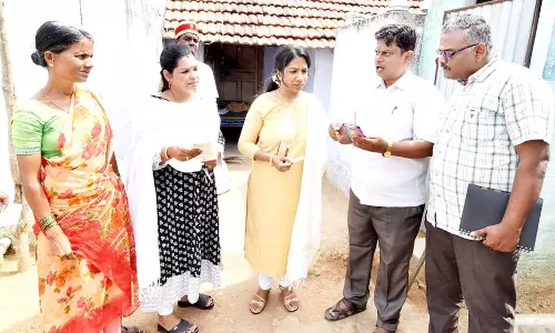 கிருஷ்ணகிரியில் கலைஞர் மகளிர் உரிமை திட்ட விண்ணப்பங்களை கள ஆய்வு செய்யும் பணி