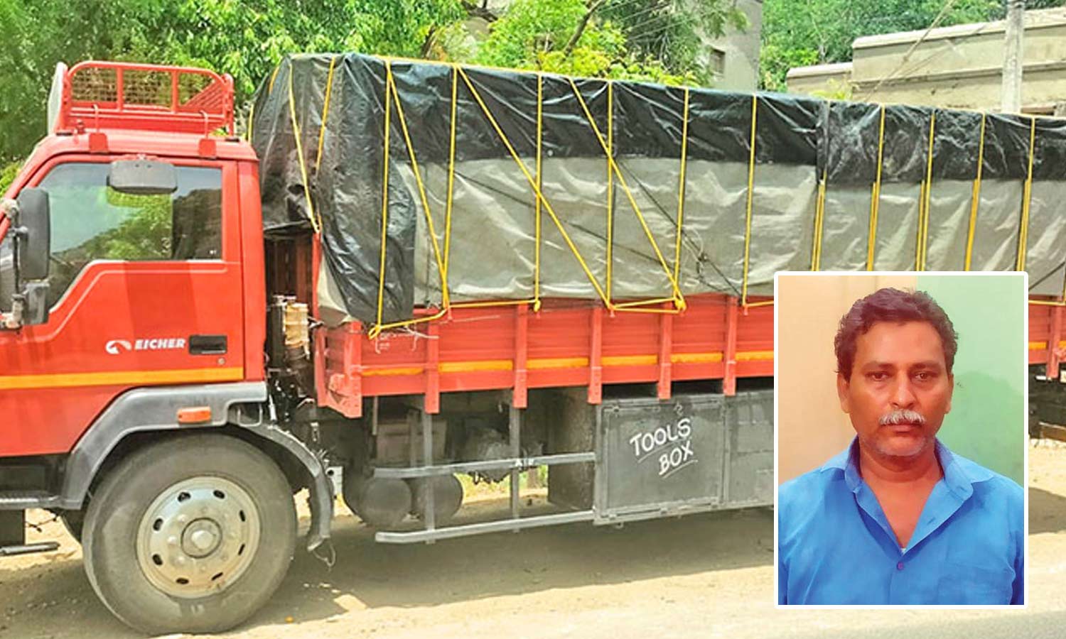 மினிலாரியில் ரகசிய அறை அமைத்து புகையிலை கடத்திய வியாபாரி கைது- ஏற்கனவே 19 வழக்குகளில் சிக்கியவர்