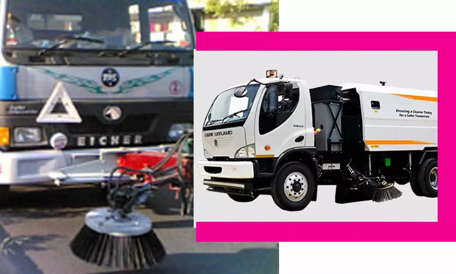 சாலையை தூய்மைப்படுத்த நவீன வாகனம் சாலையை தூய்மைப்படுத்த நவீன வாகனம்