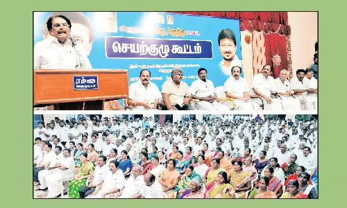 விருதுநகர் முழுதும் தி.மு.க. கரை வேட்டி கட்டிய நிர்வாகிகள், தொண்டர்களாக இருக்க வேண்டும்-அமைச்சர் பேச்சு