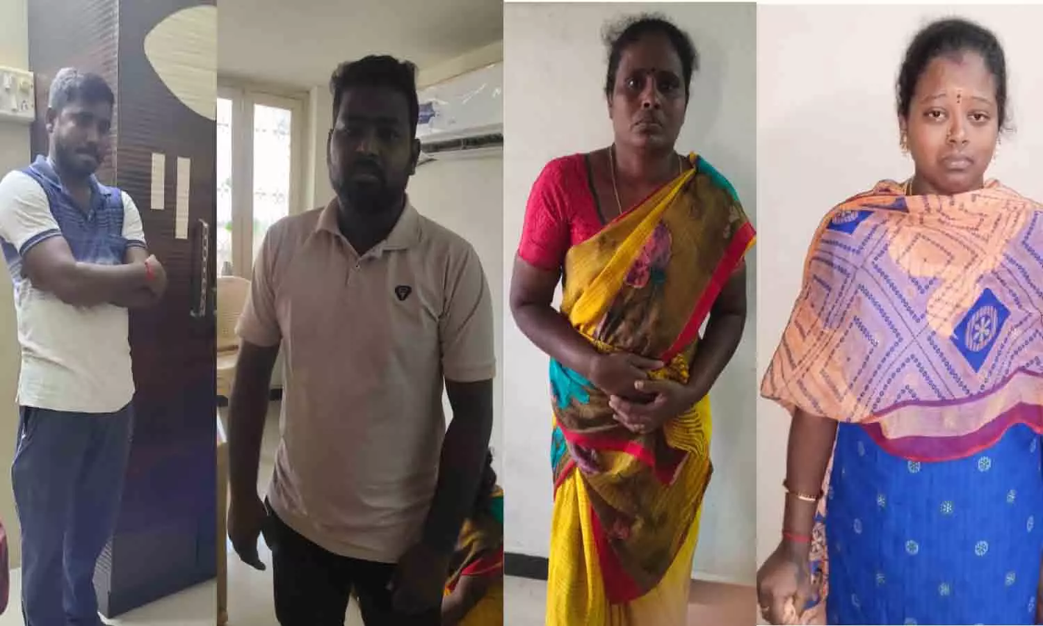 டெய்லர் வீட்டில் நகை, பணம் திருடிய வழக்கில் ஒரே குடும்பத்தை சேர்ந்த 4 பேர் கைது டெய்லர் வீட்டில் நகை, பணம் திருடிய வழக்கில் ஒரே குடும்பத்தை சேர்ந்த 4 பேர் கைது