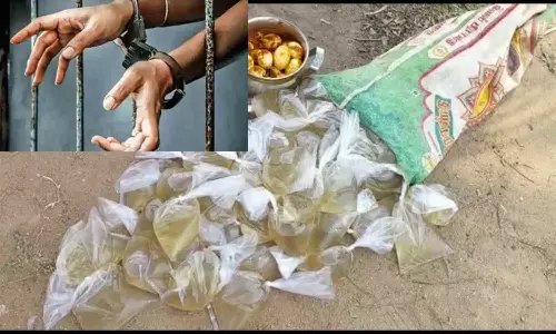 சாராயம் பதுக்கி வைத்திருந்தவர் கைது