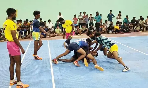 நாகையில், மாவட்ட அளவிலான கபடி போட்டி