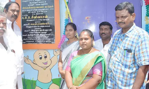 சமுதாயக்கூடம்- அங்கன்வாடி மையங்கள் திறப்பு