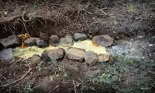 புளியம்பட்டி அருகே தொடர்ந்து வெளியேறும் கசிவு நீர்: சரி செய்யும் பணி தீவிரம்