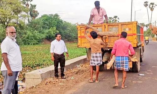 மேலப்பாளையம் கால்வாய் பகுதியில் குப்பை கொட்டியவர்களுக்கு அபராதம்