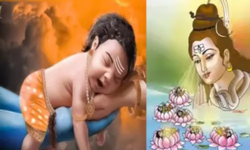 நெற்றிக்கண்ணிலிருந்து தோன்றிய முருகப் பெருமான்