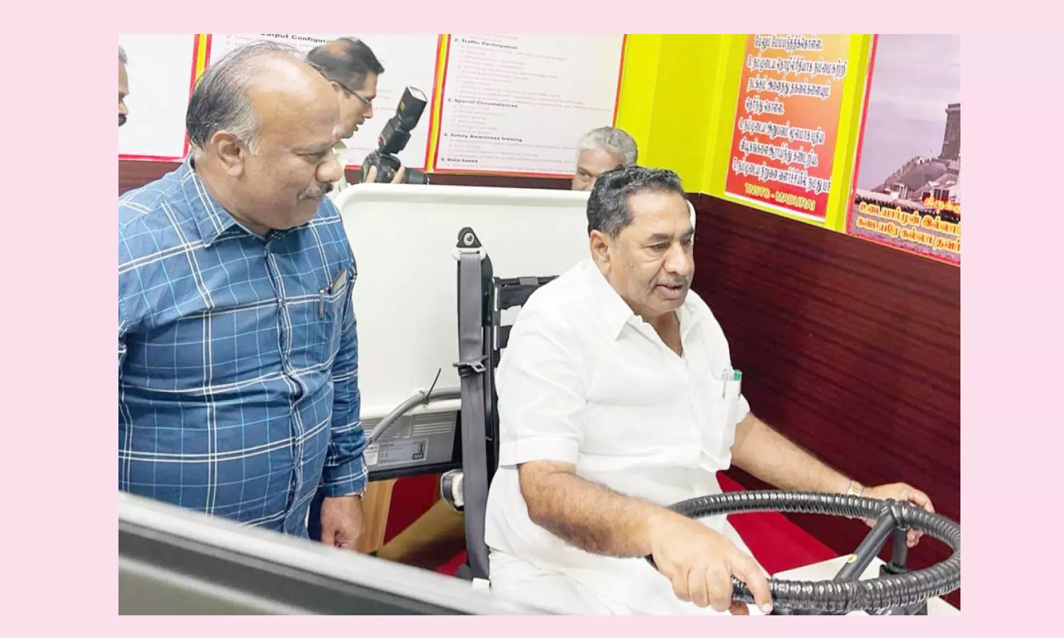 பசுமலை பயிற்சி மையத்தில் ஓட்டுநர் திறன் மேம்பாட்டு சாதனம் திறப்பு