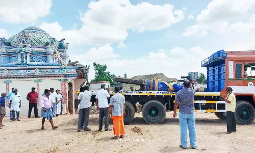 தருமபுரி சோகத்தூரில் உள்ள பழமை வாய்ந்த ஆஞ்சநேயர் சிலை இடமாற்றம்