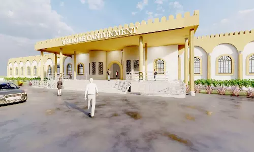 கோட்டை முகப்பு வடிவில் மாறும் கண்டோன்மென்ட்ரெயில் நிலையம்