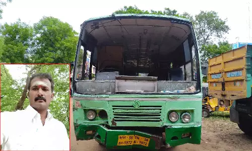 ஆண்டிபட்டி அருகே அரசு பஸ்சில் இருந்து குதித்த டிரைவர் மரணம்