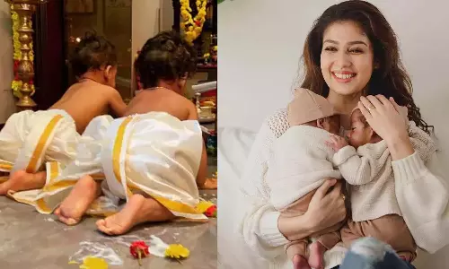 தவழ்ந்து வரும் கிருஷ்ணர்கள்.. நயன்தாரா பகிர்ந்த புகைப்படம் வைரல்