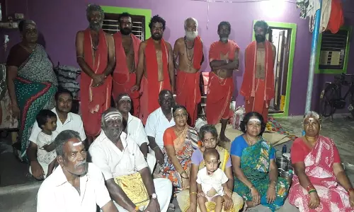 பண்ருட்டியில்  சிவனடியார் குழுவினருக்கு வரவேற்பு