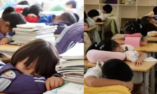 மாணவர்கள் தூங்குவதற்கு கட்டணம் கேட்கும் தொடக்கப் பள்ளி: மேஜை, தரை, பெட் என தனித்தனி பீஸ்