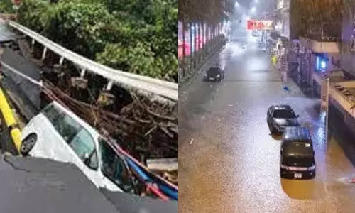 140 ஆண்டுகளுக்கு பிறகு ஹாங்காங்கில் கனமழை: மெட்ரோ ரெயில் நிலையங்கள் தண்ணீரில் மூழ்கியது