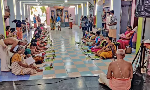 மகாதானபுரம் ராகவேந்திரா பிருந்தாவனத்தில் குரு ஸ்தோத்திர பாராயண நிகழ்ச்சி